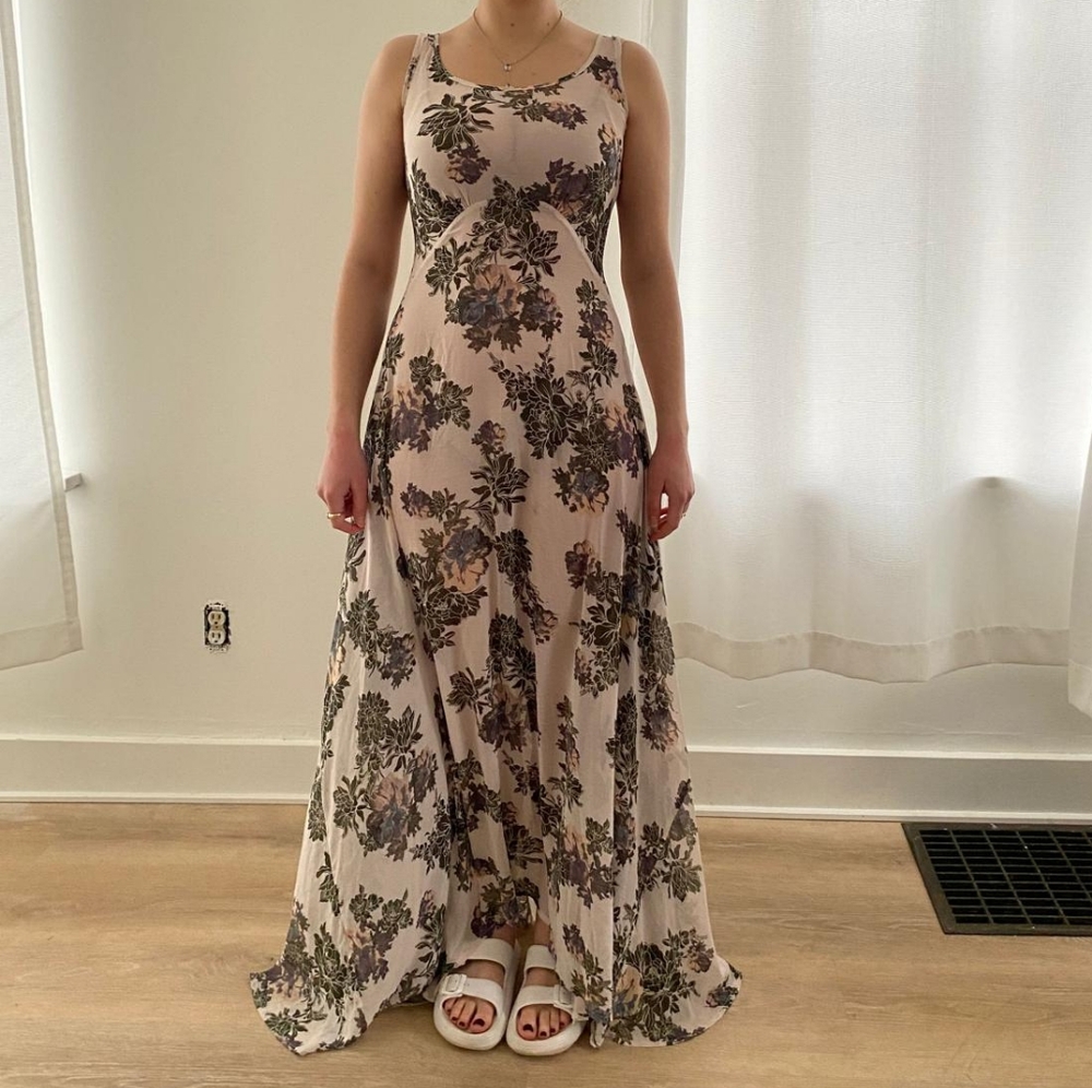 Vintage Empire Waist Chiffon Sheer Gown